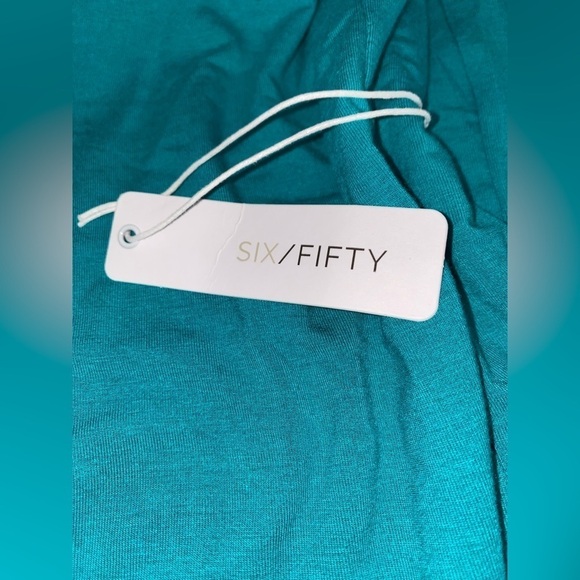 Six/Fifty Go To Vacation Midi Green Dress XS Slit Front Summer Casual - Picture 4 of 6